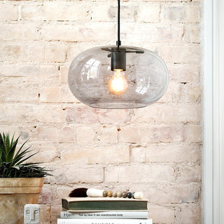 Elowen Minimalist Glass Metal Pendant