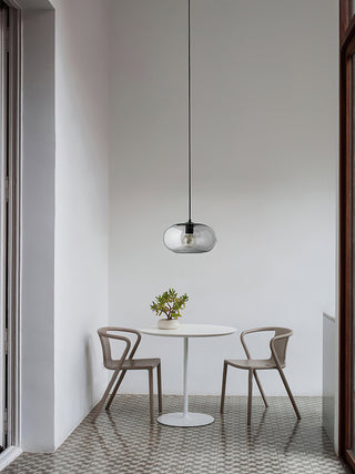 Elowen Minimalist Glass Metal Pendant