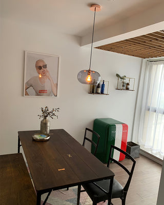 Elowen Minimalist Glass Metal Pendant