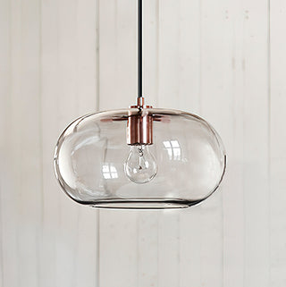 Elowen Minimalist Glass Metal Pendant