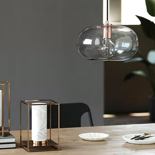 Elowen Minimalist Glass Metal Pendant