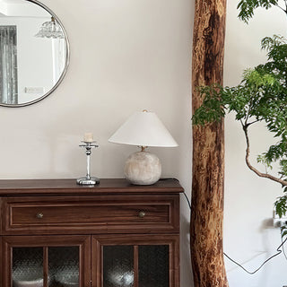Houa Modern Distressed Round Table Lamp