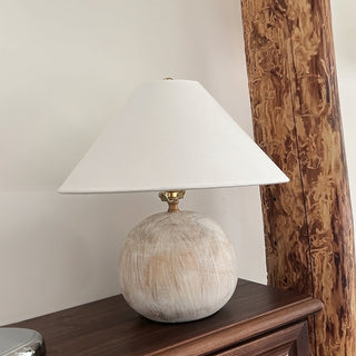 Houa Modern Distressed Round Table Lamp