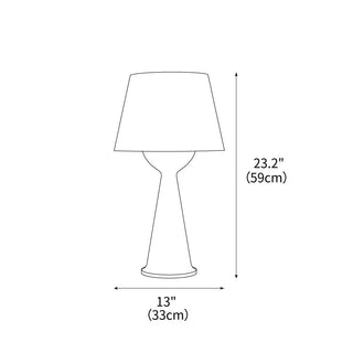 Solis Conical Wood Table Lamp