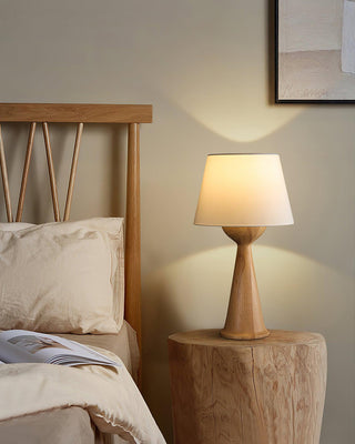 Solis Conical Wood Table Lamp