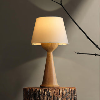 Solis Conical Wood Table Lamp
