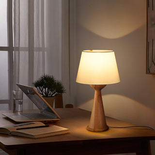 Solis Conical Wood Table Lamp