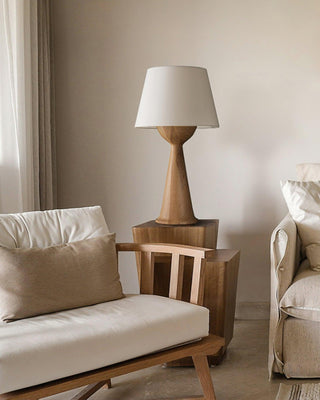 Solis Conical Wood Table Lamp