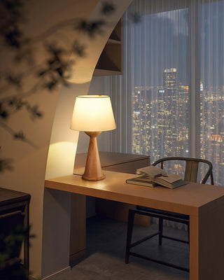 Solis Conical Wood Table Lamp