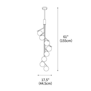 Hudson Sculptural Glass Branch Chandelier