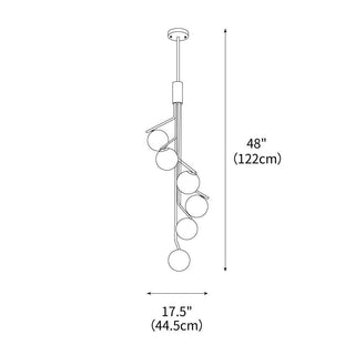 Hudson Sculptural Glass Branch Chandelier