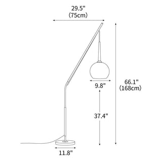 Hulusi Hanging Minimalist Glass Floor Light