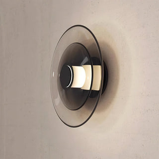 Hylora Modern Smoked Glass Wall Sconce