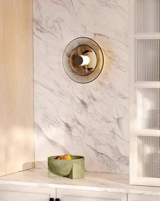 Hylora Modern Smoked Glass Wall Sconce