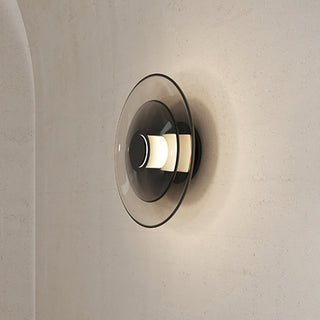 Hylora Modern Smoked Glass Wall Sconce