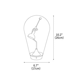 Illuminova Adjustable Minimalist Glass Table Light