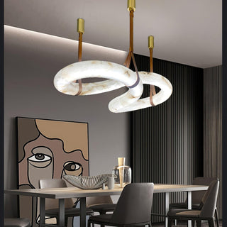 Luste Alabaster Closed-loop Pendant Light Chandelier - Blowlighting