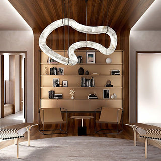 Luste Alabaster Closed-loop Pendant Light Chandelier - Blowlighting