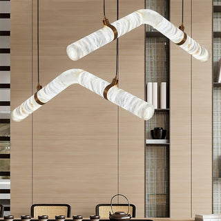 Luste Alabaster Closed-loop Pendant Light Chandelier - Blowlighting
