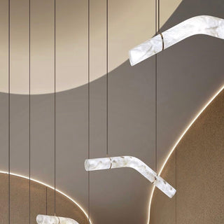 Utalyra Curved Alabaster Pendant Light - Blowlighting