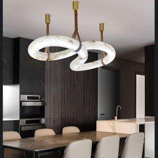 Luste Alabaster Closed-loop Pendant Light Chandelier - Blowlighting