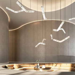 Utalyra Curved Alabaster Pendant Light - Blowlighting