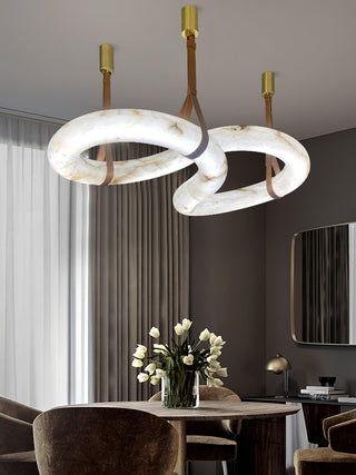 Luste Alabaster Closed-loop Pendant Light Chandelier - Blowlighting