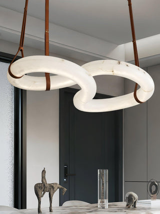 Luste Alabaster Closed-loop Pendant Light Chandelier - Blowlighting