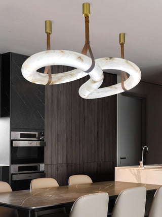 Luste Alabaster Closed-loop Pendant Light Chandelier - Blowlighting