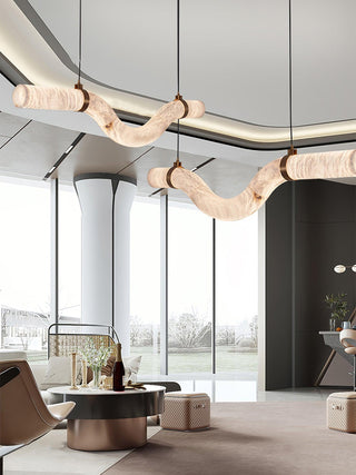Luste Alabaster Closed-loop Pendant Light Chandelier - Blowlighting