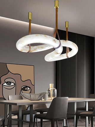Luste Alabaster Closed-loop Pendant Light Chandelier - Blowlighting