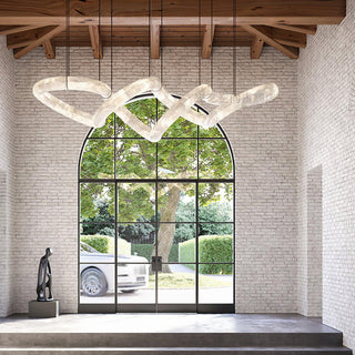Luste Alabaster Closed-loop Pendant Light Chandelier - Blowlighting