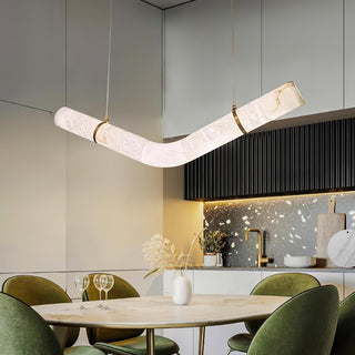 Utalyra Curved Alabaster Pendant Light - Blowlighting