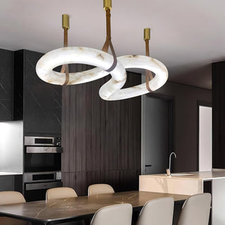 Luste Alabaster Closed-loop Pendant Light Chandelier - Blowlighting