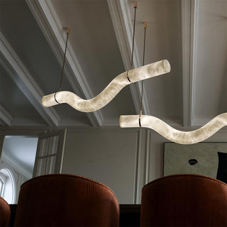 Luste Alabaster Closed-loop Pendant Light Chandelier - Blowlighting