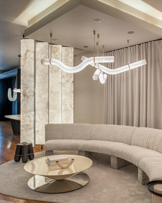 Utalyra Curved Alabaster Pendant Light - Blowlighting