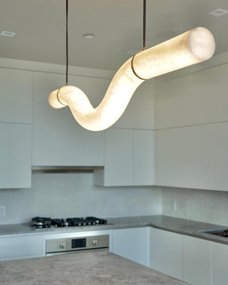 Luste Alabaster Closed-loop Pendant Light Chandelier - Blowlighting