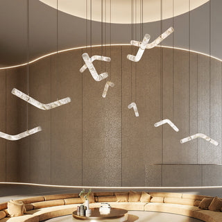 Luste Alabaster Closed-loop Pendant Light Chandelier - Blowlighting