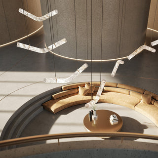 Utalyra Curved Alabaster Pendant Light - Blowlighting