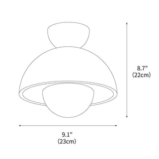 Inverted Wabi-Sabi Travertine Ceiling Light