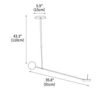 Invisible Led C4 Scandinavian Iron Pendant Light