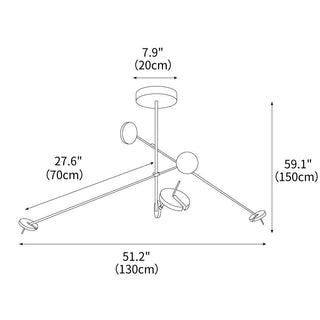 Invisible Led C4 Scandinavian Iron Pendant Light