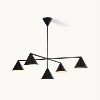 Ireland Black Metal 5-Arm Conical Chandelier