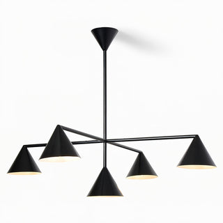 Ireland Black Metal 5-Arm Conical Chandelier