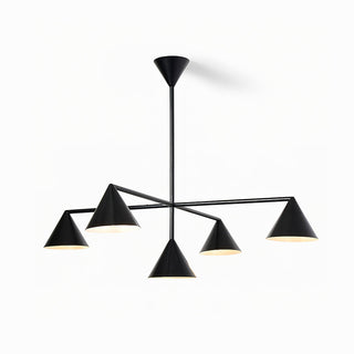 Ireland Black Metal 5-Arm Conical Chandelier