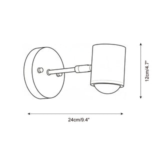 Venor Minimalist Metal Wall Lamp