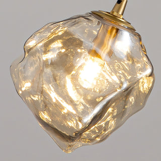 Irregular Modern Wood Glass Pendant Light