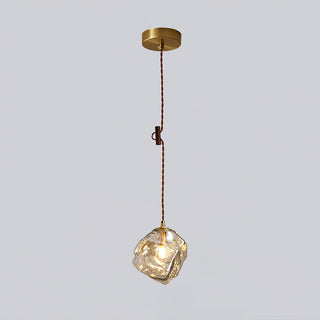 Irregular Modern Wood Glass Pendant Light