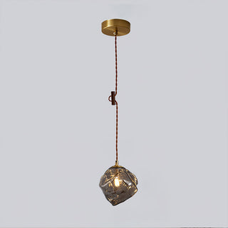 Irregular Modern Wood Glass Pendant Light