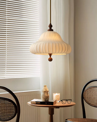 Isabella Ribbed Fabric Pendant Light